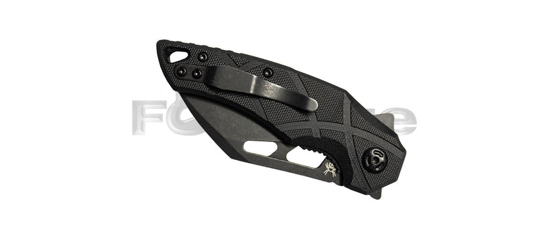 Load image into Gallery viewer, fox edge atrax 1 black g10 handle stone washed blade 

