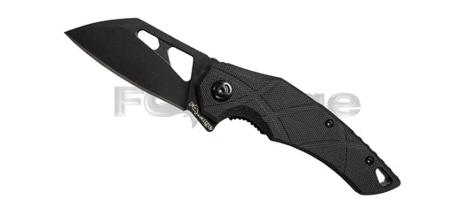 fox edge atrax 1 black g10 handle stone washed blade 
