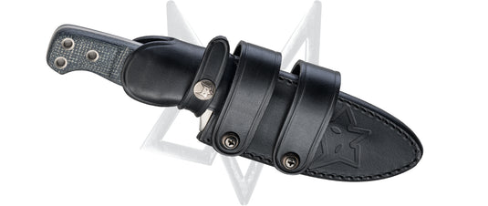 fox knives mr103 fixed blade niolox stainless steel bead blasted blade black jute micarta handle 