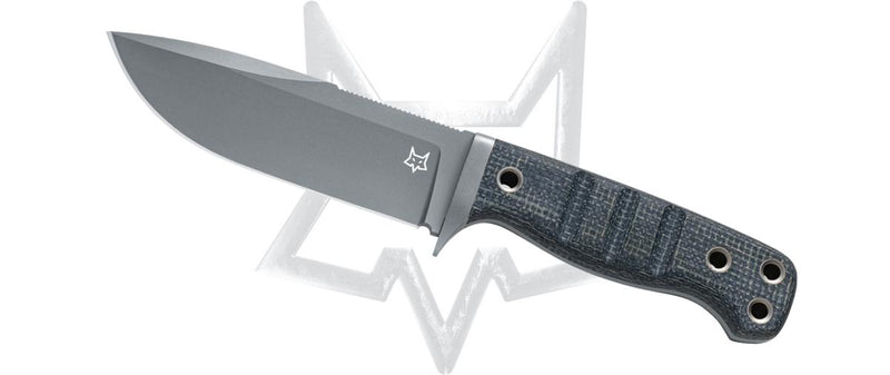 Carica immagine in Galleria Viewer, fox knives mr103 fixed blade niolox stainless steel bead blasted blade black jute micarta handle 
