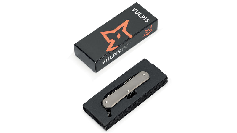Carica immagine in Galleria Viewer, FOX Knives  MINI VULPIS - manico liscio titanio sabbiato lama inox m390 
