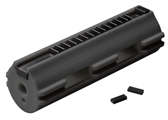 pistone zero-shock alleggerito in tecnopolimero caricato fibra di carbonio full metal rack 14 denti fps 