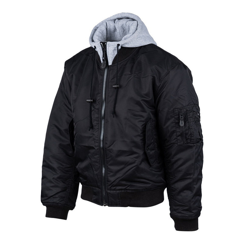 Carica immagine in Galleria Viewer, MA-1 Hooded Bomber Jacket NERO 
