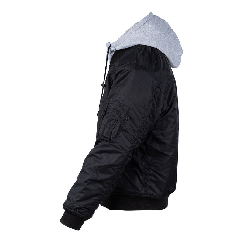 Carica immagine in Galleria Viewer, MA-1 Hooded Bomber Jacket NERO 
