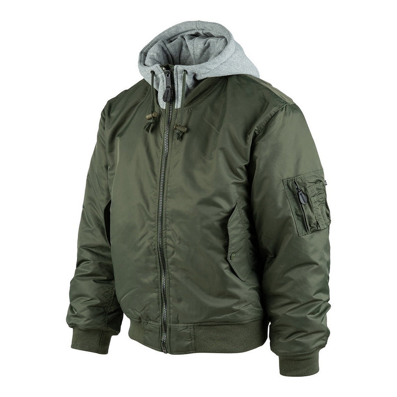 Carica immagine in Galleria Viewer, MA-1 Hooded Bomber Jacket VERDE 
