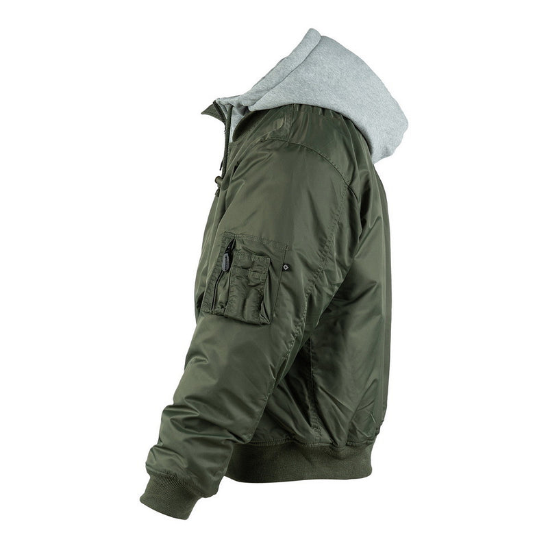 Carica immagine in Galleria Viewer, MA-1 Hooded Bomber Jacket VERDE 

