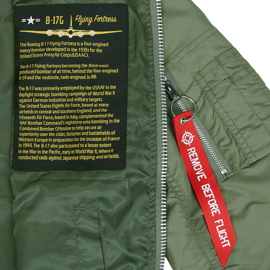 Bomber Fostex Garments® MA-1 Summer estivo colore verde 