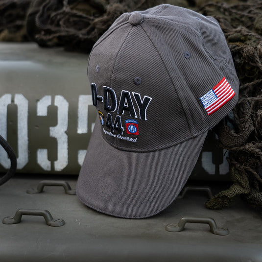 Cappellino da baseball sbarco in normandia D-Day 1944 GRIGIO<BR/> 