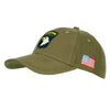 FOSTEX Cappellino baseball ricamato 101° AIRBORNE. VERDE OLIVA
