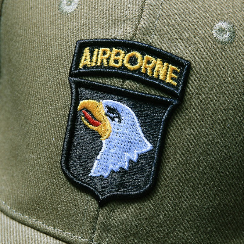 Carica immagine in Galleria Viewer, Cappellino baseball ricamato 101° AIRBORNE. VERDE OLIVA 
