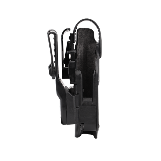 GHOST 5 per Beretta APX A1, fondina police nera destra con modulo rotativo. 