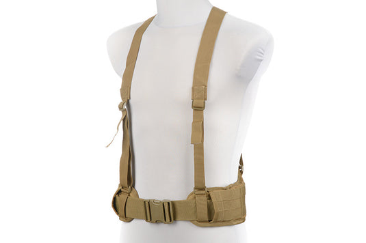 CINTURONE MOLLE + BRETELLE COLORE TAN 
