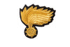 RANKS cap badge cc gold flame with fasarone