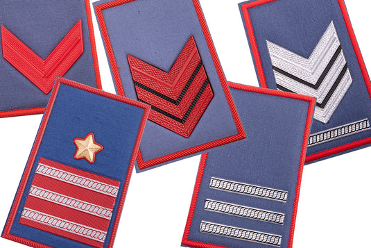 Gradi tubolari azzurri per camicia estiva CARABINIERI (coppia) 