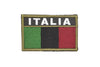 GRADI Patch Bandiera italiana bassa visibilita' rettangolare con velcro base nero