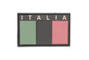 GRADI Patch Bandiera italiana gommata BASSA VISIBILITA'  rettangolare con velcro, base nero CORPI SPECIALI