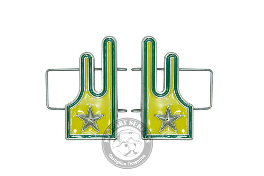 Mostrine metallo Guardia di Finanza con molle per camicia estiva <BR/> 