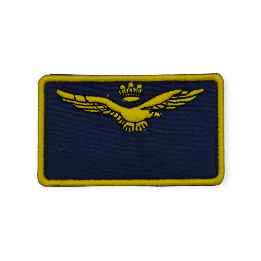 Patch ricamo brevetto pilota militare Aereonautica con velcro blu 