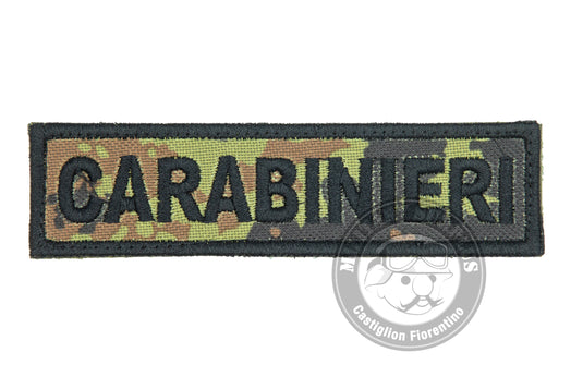 Patch ricamo CARABINIERI Vegetato con velcro per tuta Vegetata 