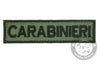 RANK Embroidered Patch CARABINIERI Olive Green with Velcro for Vegetata uniform