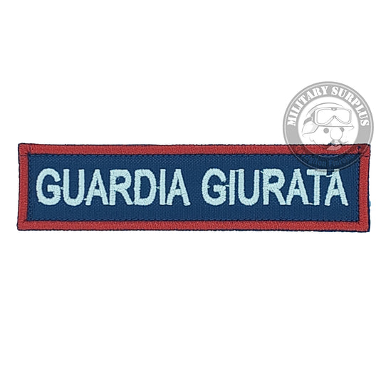 Ricamo scritta GUARDIA GIURATA  rettangolare 