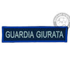 GRADI Ricamo scritta GUARDIA GIURATA  rettangolare