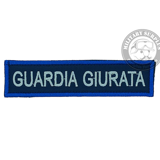 Ricamo scritta GUARDIA GIURATA  rettangolare 