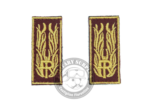 Alamari ricamati cremisi\oro con velcro polo/giacca Polizia di Stato 