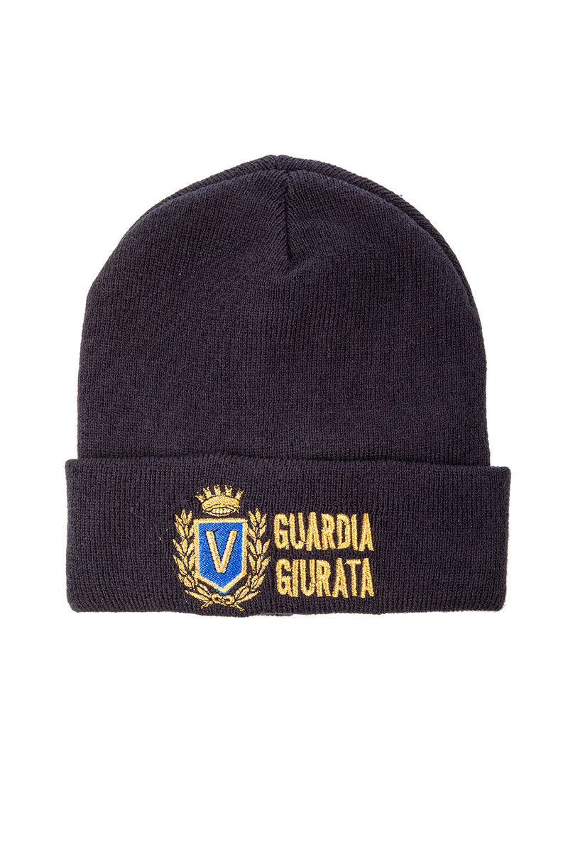 Carica immagine in Galleria Viewer, zuccotto in maglia, 100% polyester, ricamato guardia giurata 
