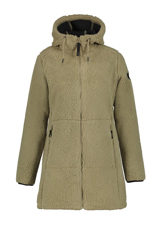 Agra giacca lunga donna in pile agnellato icepeak 