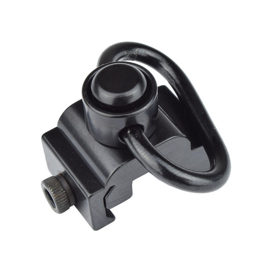 js-tactical gancio cinghia qd con attacco per slitte 20mm nero 