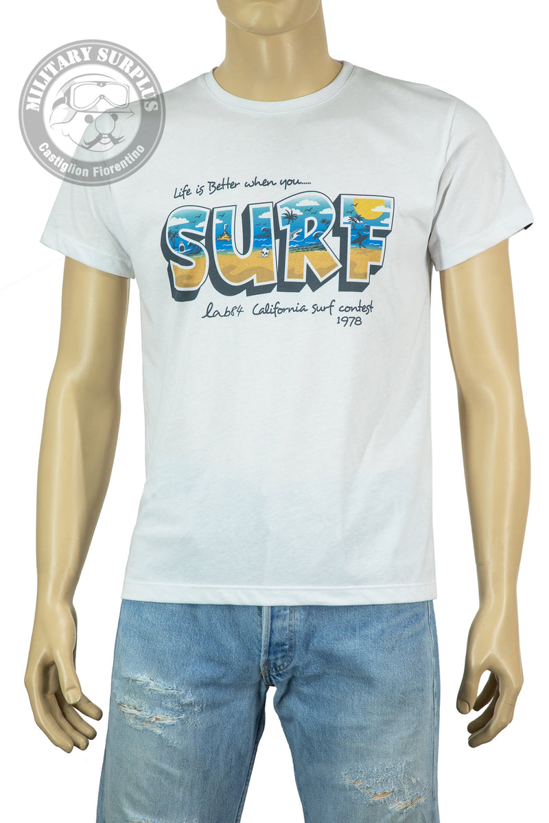 Load image into Gallery viewer, T-shirt girocollo stampata Lab84 100% cotone 
