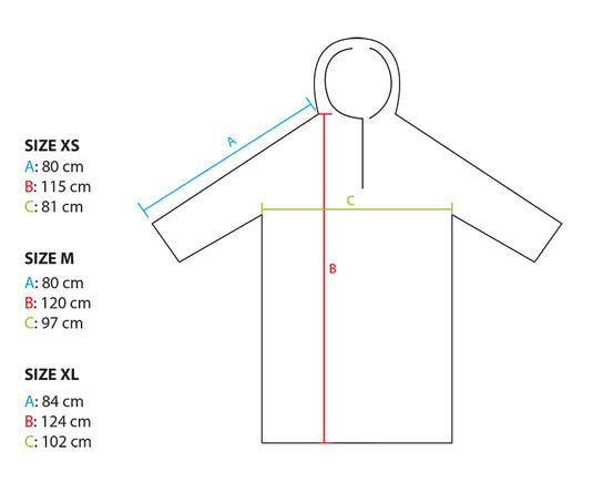 Mantella impermeabile Poncho in nylon 