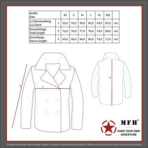 US PEACOAT cappotto in lana nero 