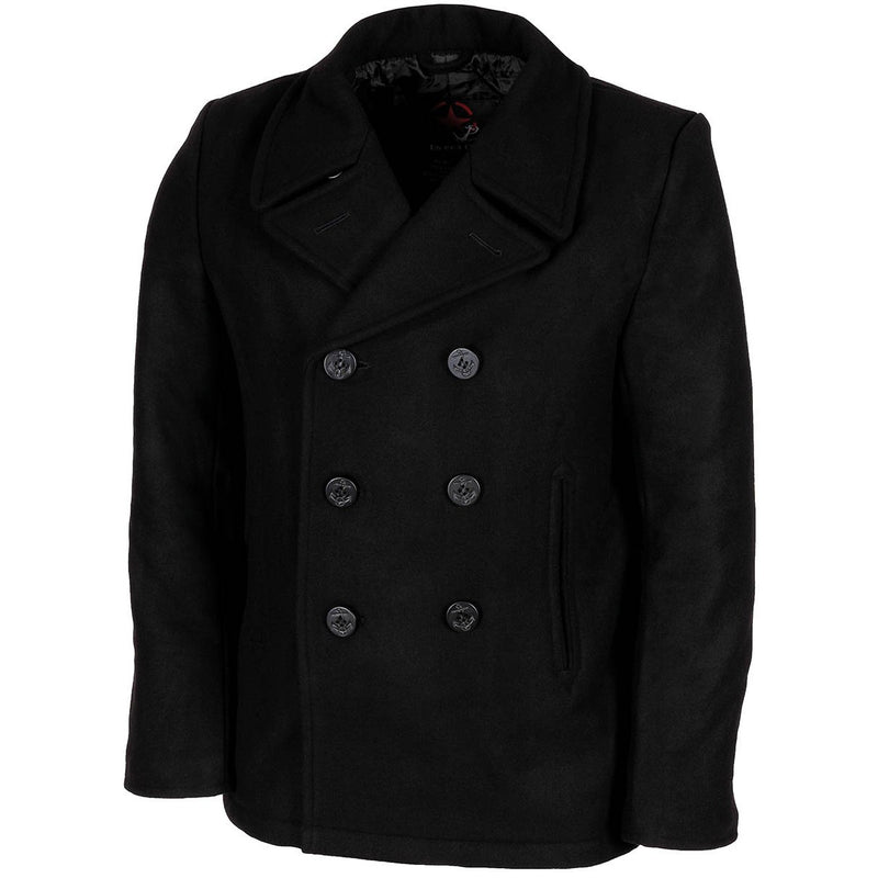 Load image into Gallery viewer, US PEACOAT cappotto in lana nero 
