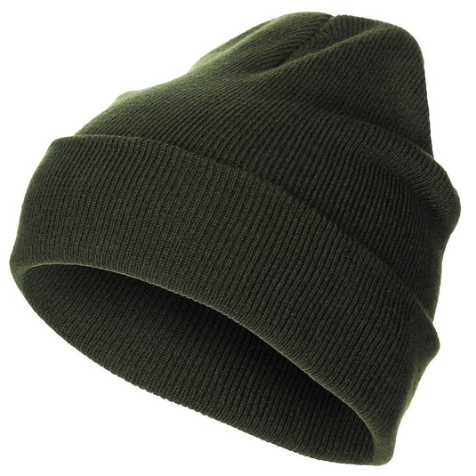 watch hat, acrylic, fine knit  od green, zuccotto maglia 