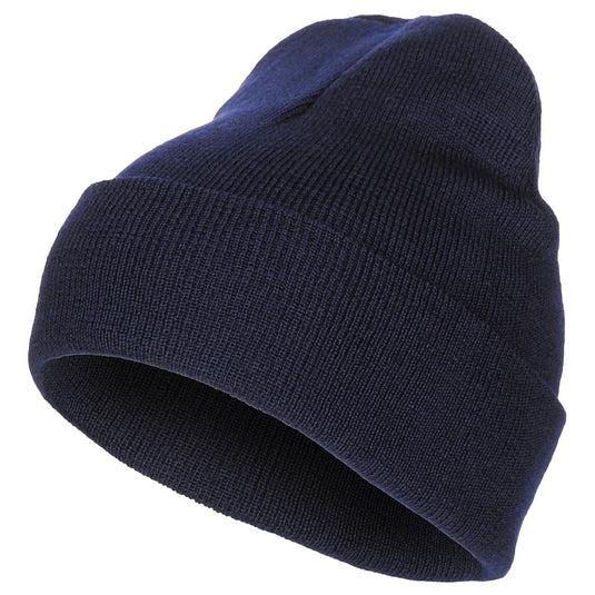 Watch hat, 100 % wool, fine knit, Navy BLU zuccotto militare in lana 