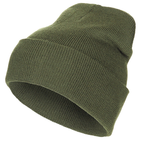 watch hat, 100 % wool, fine knit, od green zuccotto militare in lana 