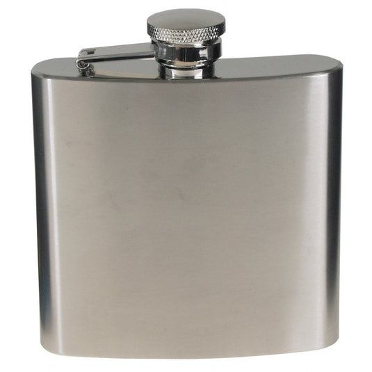 fiaschetta, acciaio inossidabile, cromato opaco, 6 oz, 170 ml 