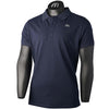 MICO Short-sleeved button-up polo shirt for men - extra dry active travel BLUE