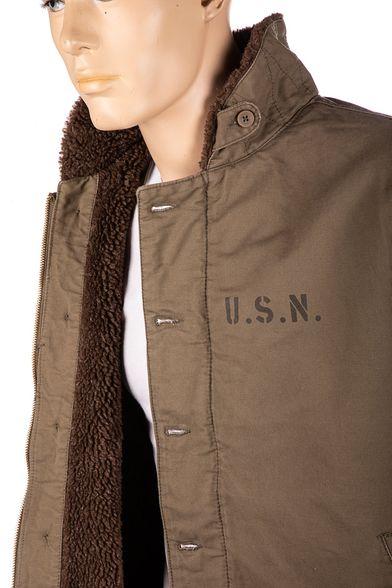 Load image into Gallery viewer, us navy deck jacket n-1 verde oliva 

