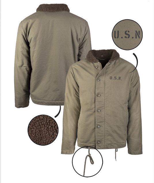 us navy deck jacket n-1 verde oliva 