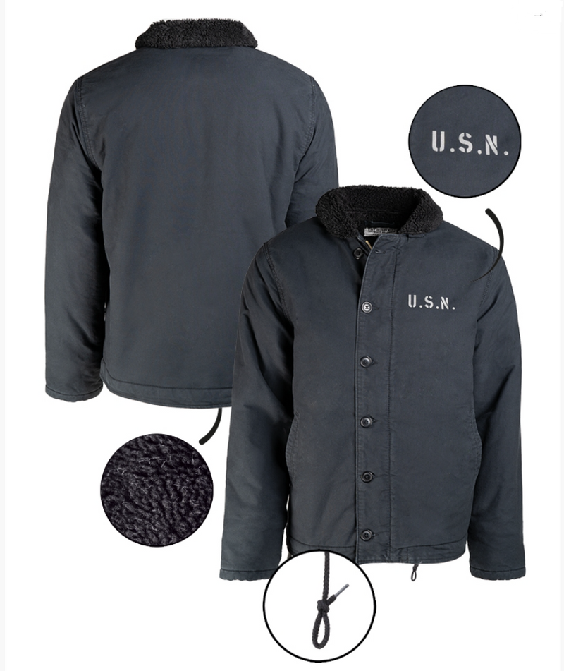 Load image into Gallery viewer, US Navy deck jacket N-1 NAVY Blue 

