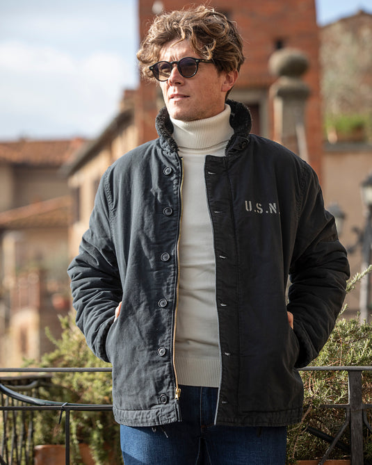 US Navy deck jacket N-1 NAVY Blue 