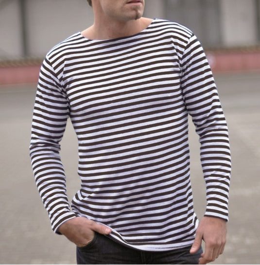 T-shirt MARINA a righe maniche lunghe leggera 