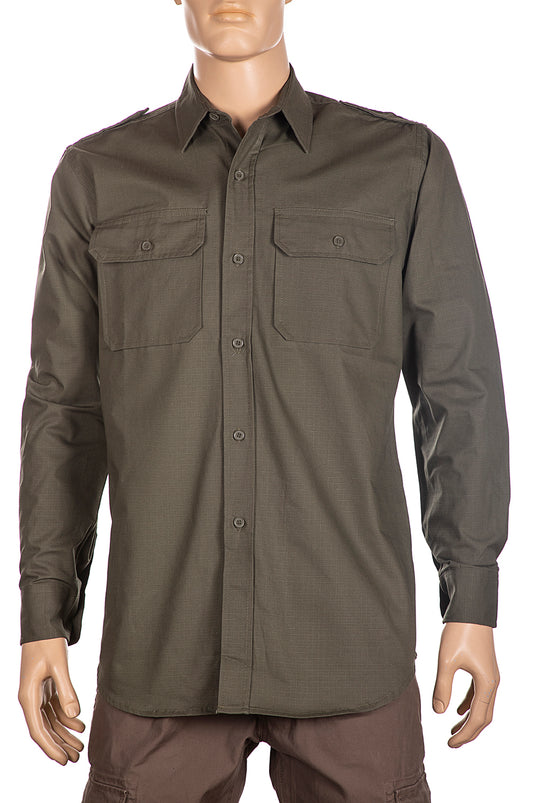 Camicia militare uomo rip-stop VERDE OLIVA 