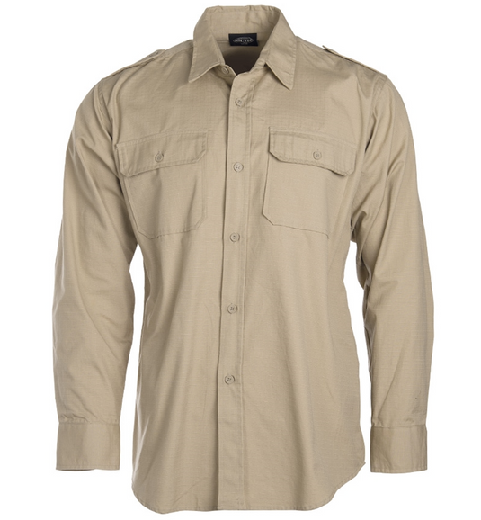 Camicia militare tropicale rip-stop khaki 