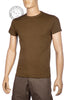 MIL-TEC T-shirt uomo elasticizzata tinta unita mezza manica VERDE OLIVA