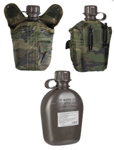 Carica immagine in Galleria Viewer, borraccia americana in plastica con fodero cordura 
