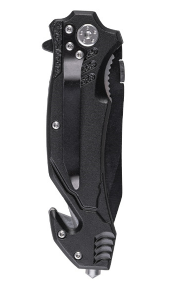 One hand EMERGENCY rescue knife NERO 